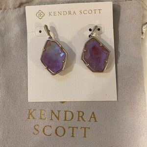 Kendra Scott Amethyst Dichroic glass Dax earrings